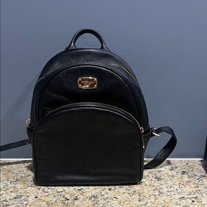 Black Leather Backpack